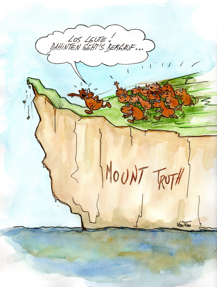 Cartoon: vorübergehender Aufwärtstrend 1