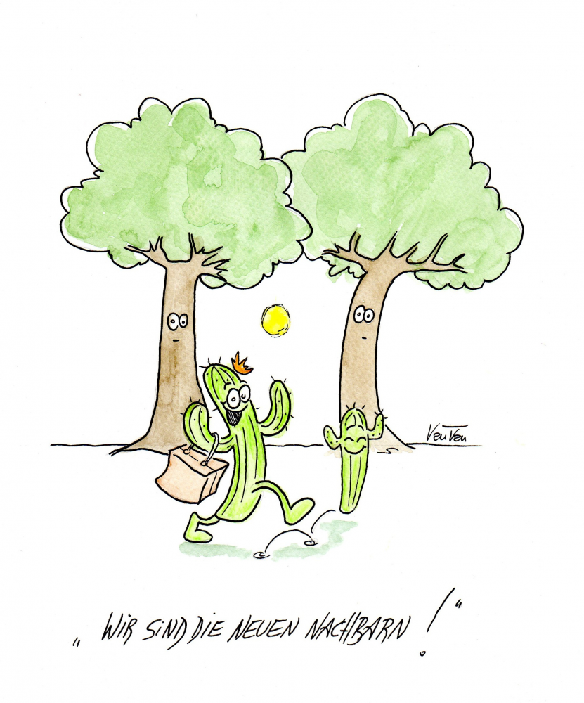 Cartoon: Neue Nachbarn 1