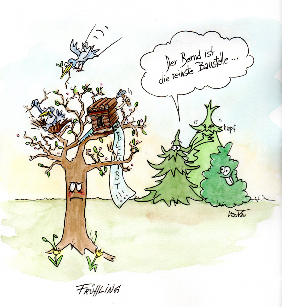 Cartoon: Frühlingsbaustelle 1