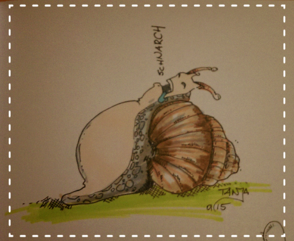 Illustration: .. schnarchende Schnecke 1