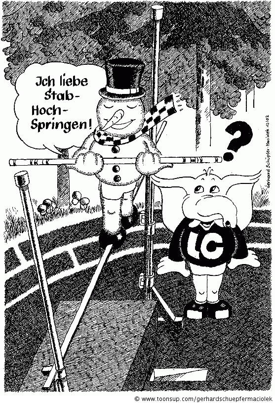 Illustration: Giselher und das Stabhochspringen 1