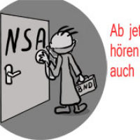 Cartoon: Mithören 1