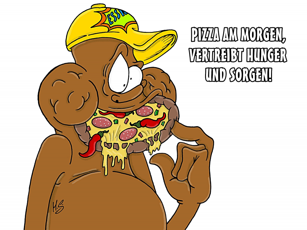 Cartoon: Pizza am Morgen 1