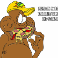 Pizza am Morgen