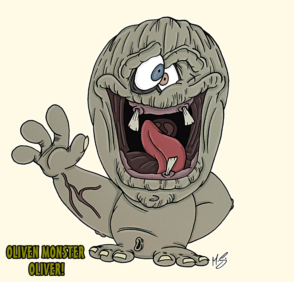 Cartoon: Oliven Monster Oliver 1