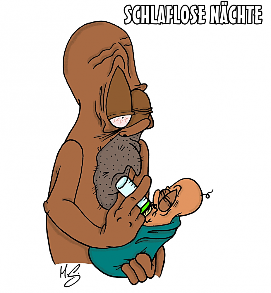Cartoon: Schlaflose Nächte 1