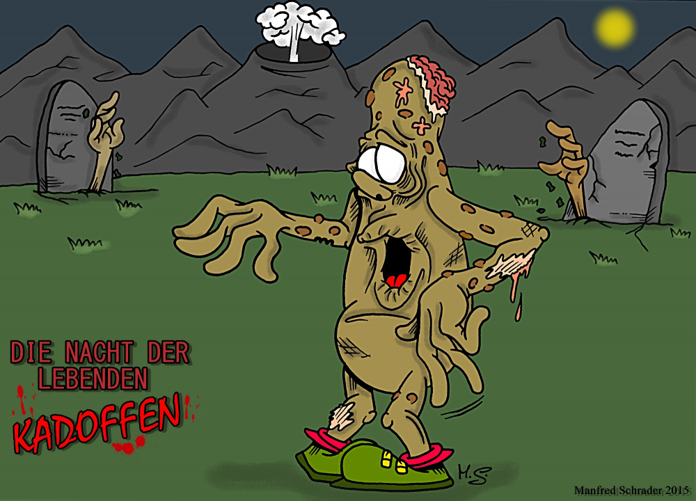 Cartoon: Die Nacht der lebenden Kartoffeln (Kadoffen) Bayrisch 1