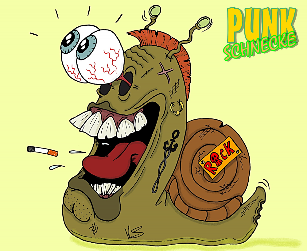 Cartoon: Eine verrückte Punk Schnecke 1