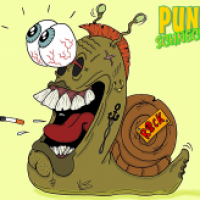 Eine verrückte Punk Schnecke