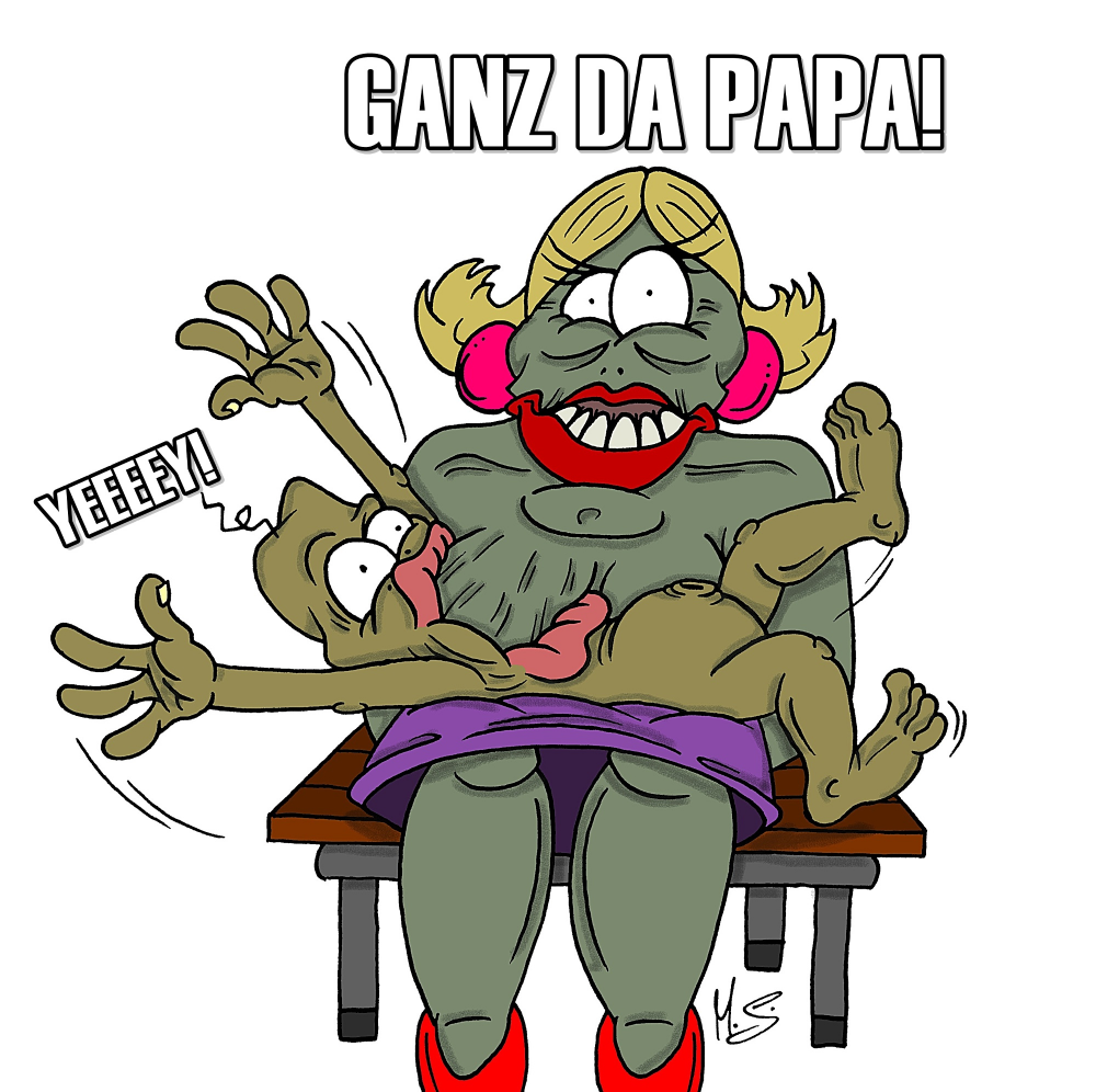 Cartoon: Ganz der Papa 1