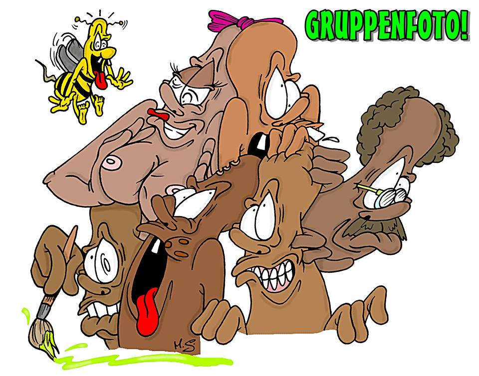 Cartoon: Gruppenfoto meiner Kartoffel-Alien Gang 1