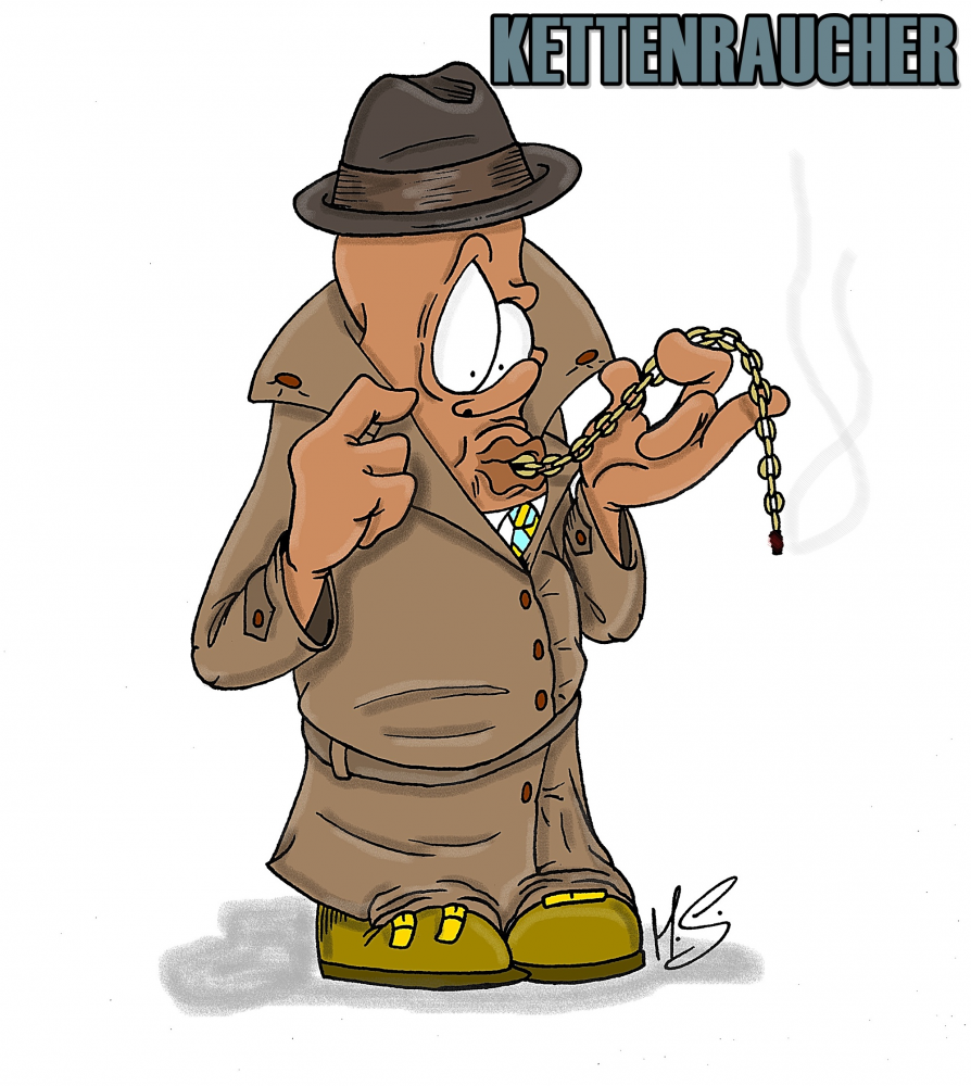 Cartoon: Kettenraucher 1