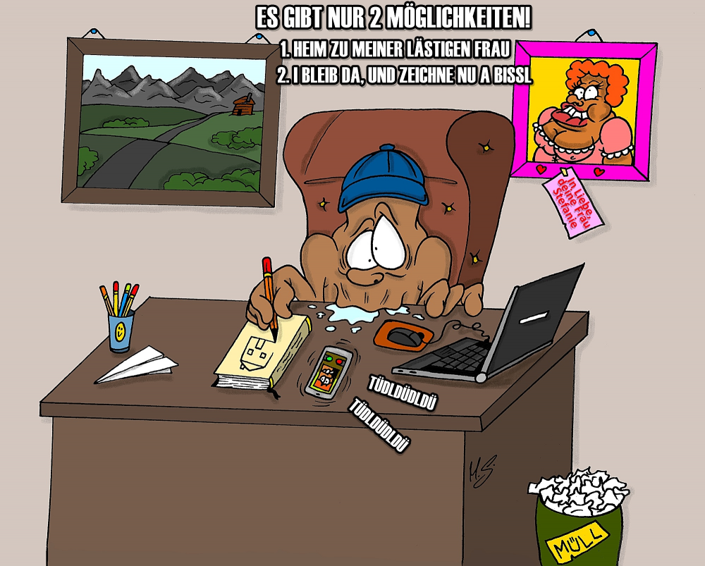Cartoon: Es gibt nur 2 Möglichkeiten! 1