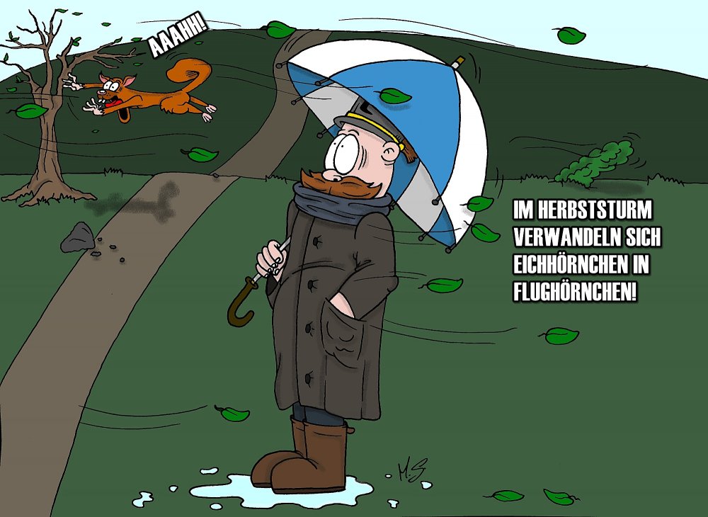 Cartoon: Herbststurm 1