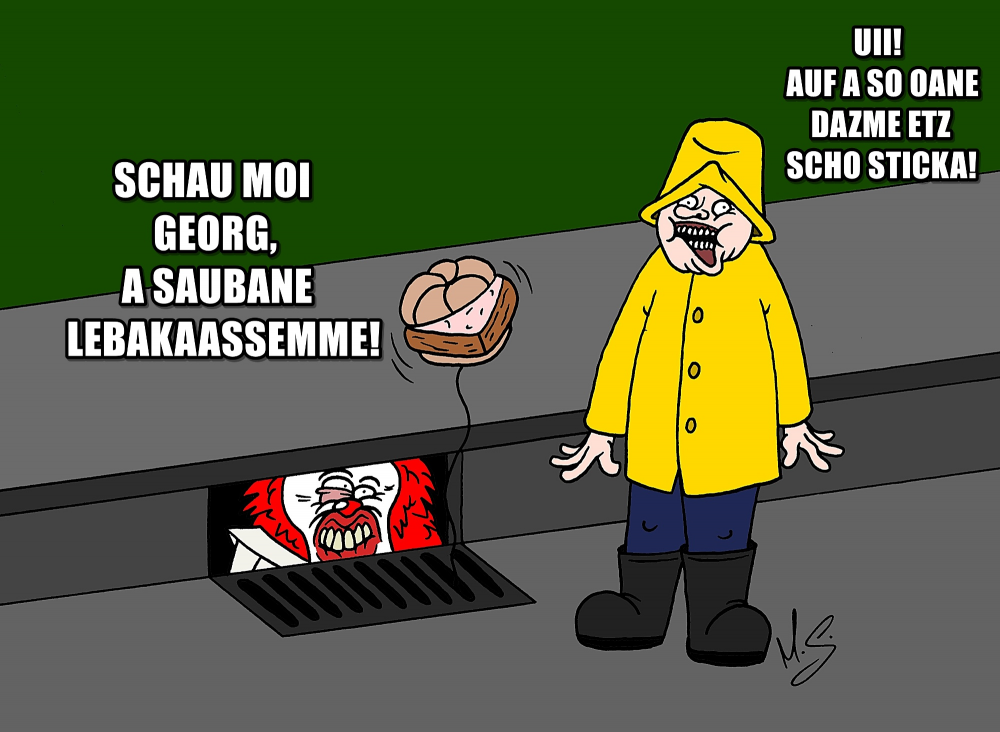 Cartoon: Lebakaassemme IT (Bayrisch) 1