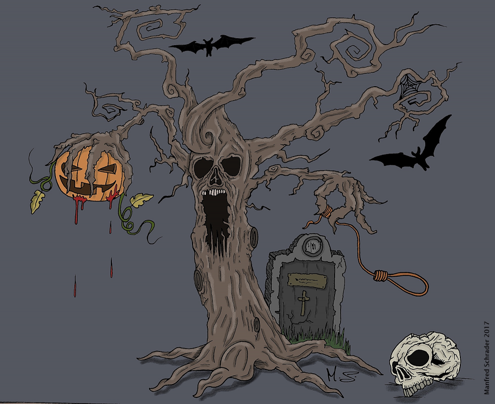 Cartoon: Halloween Baum 1