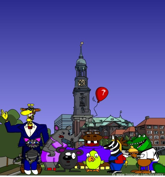 Illustration: Betriebsausflug Hagenbeck 1