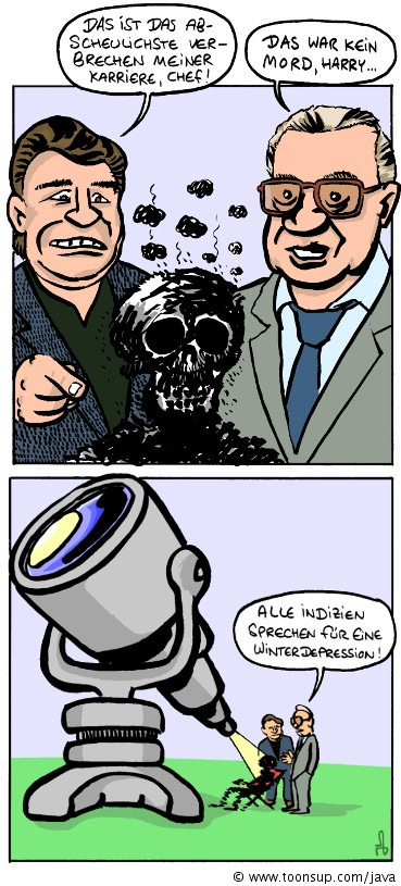 Cartoon: Das Indiz 1