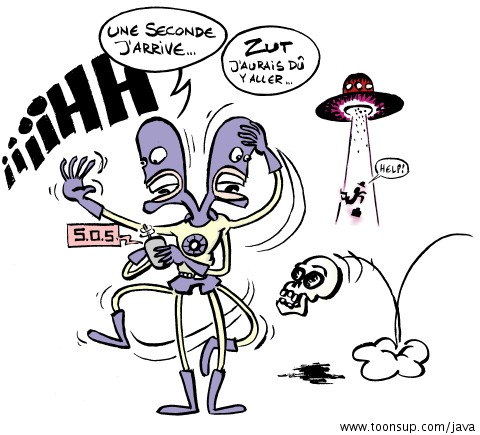 Cartoon: Overbookedman 1