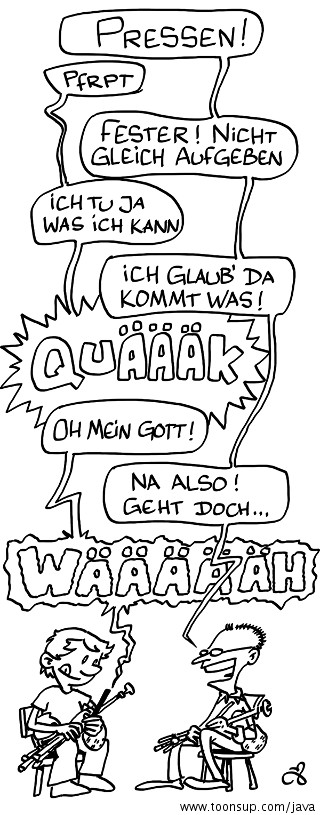 Cartoon: Schwere Geburt 1
