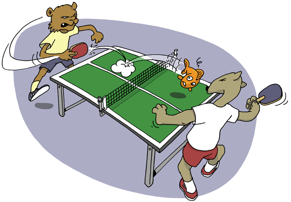 Illustration: Fischtennis 1