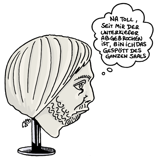Cartoon: Gedanken aus der Glyptothek 1