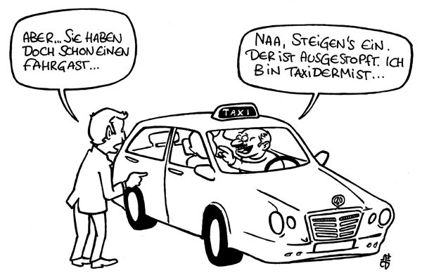 Cartoon: Taxidermist 1