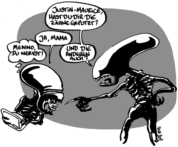 Cartoon: Nach dem Essen ... 1
