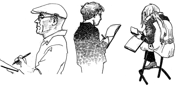 Illustration: Zeichner am Werk 1
