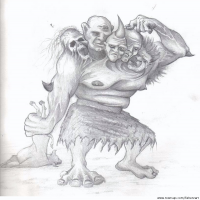 Giant with Five Heads