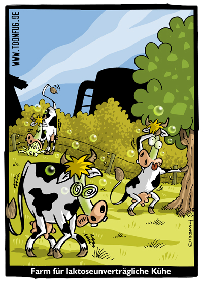 Cartoon: Farm für laktoseunverträgliche Kühe 1