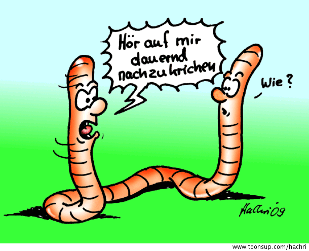Cartoon: Regengewürm 1