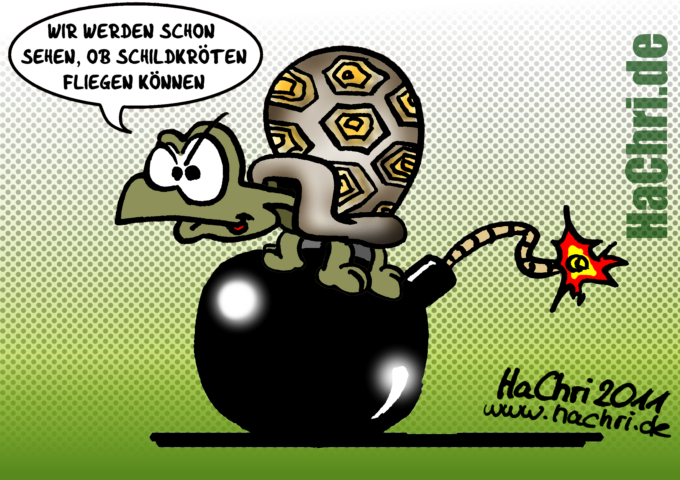 Cartoon: Schildkrötenflug 1