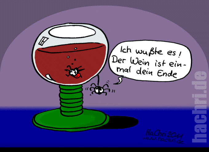 Cartoon: Spinnen&Wein 1