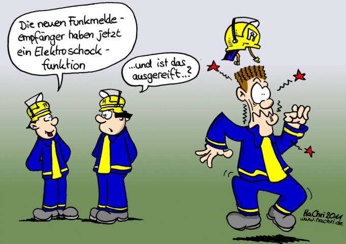 Cartoon: Neuer Funkmeldeempfänger 1