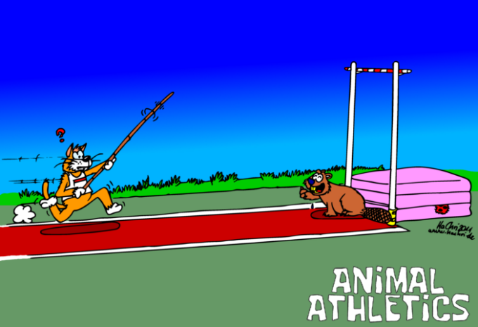 Cartoon: AnimalAthletics:Hochsprung03 1