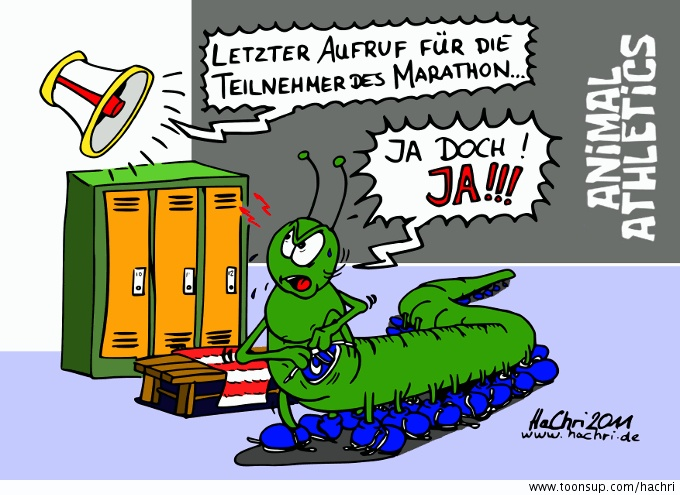 Cartoon: AnimalsAthletics: Marathon 1