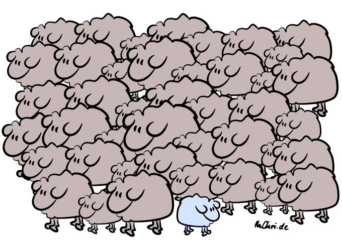 Cartoon: Rudelgucken-Herdenschauen 1