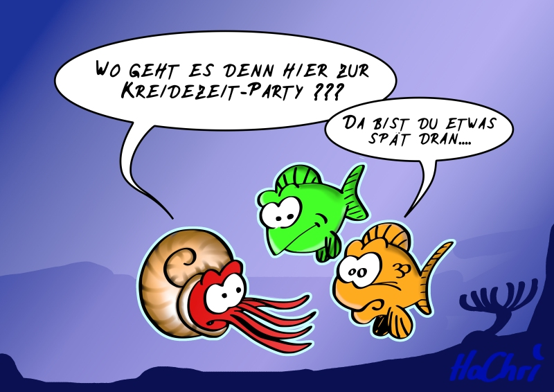 Cartoon: Kreidezeit-Party 1
