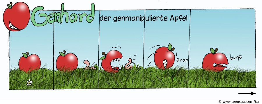Comic: Genhard, der genmanipulierte Apfel 1