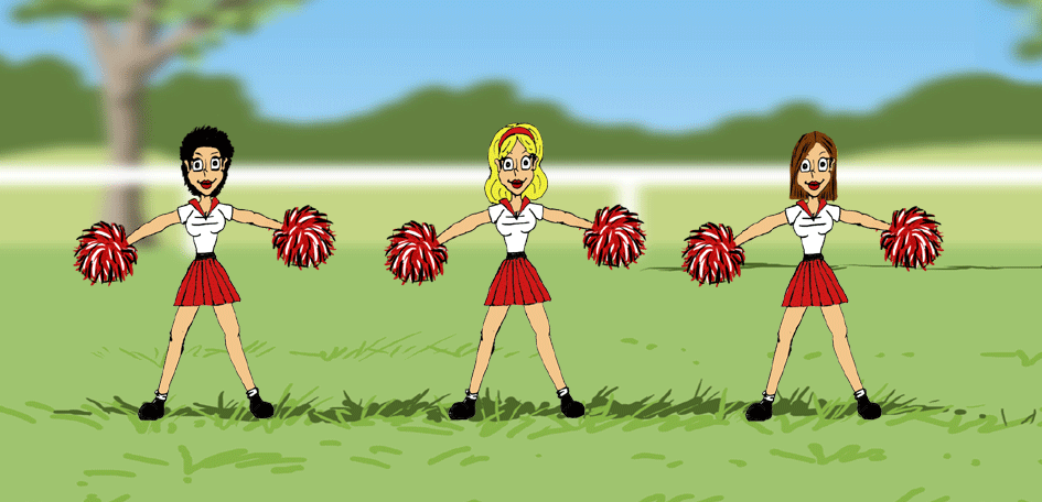 Animation: lebende Cheerleader!!! 1