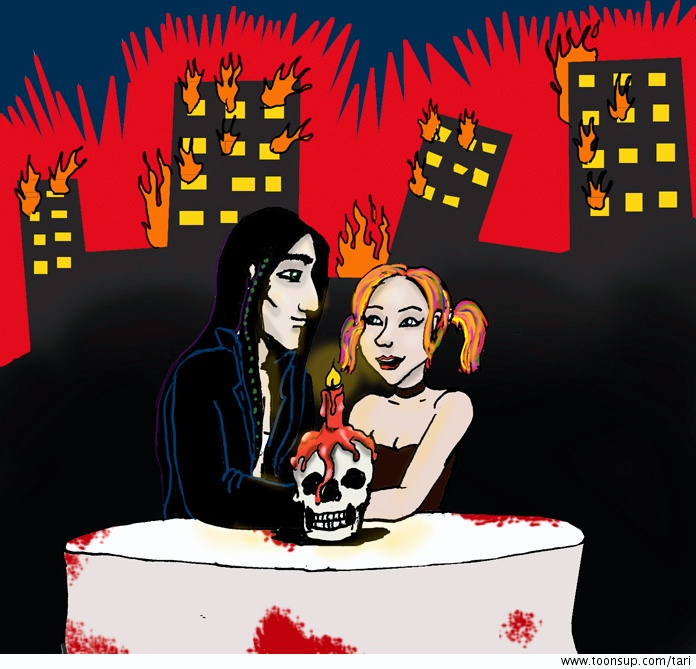 Cartoon: Candle-Light Dinner 1