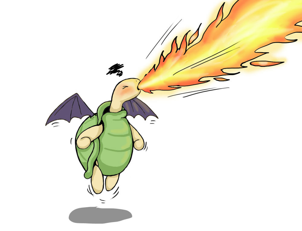 Cartoon: angry turtle 1