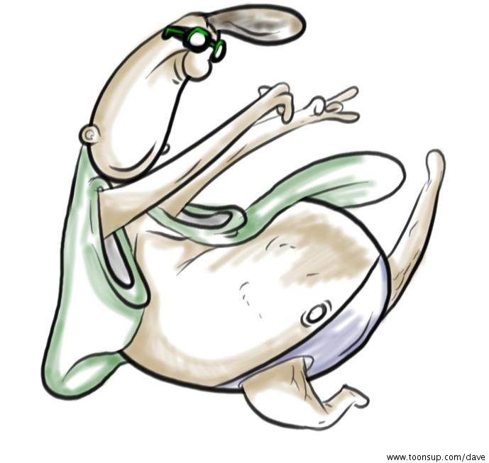 Cartoon: air kick 1