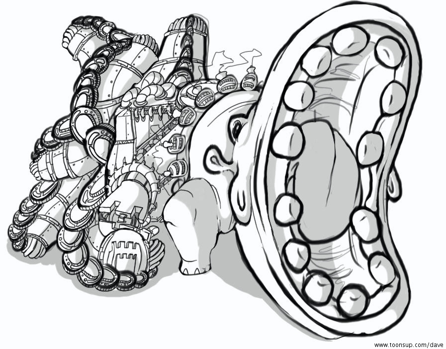 Cartoon: Mecha Hippo 1