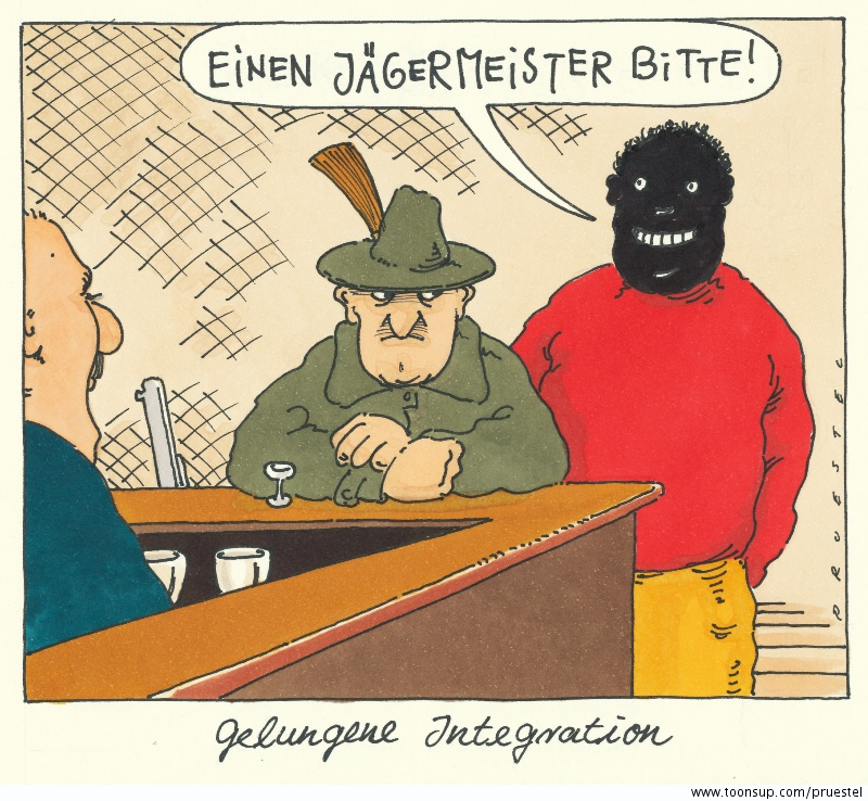 Cartoon: gelungene integration 1