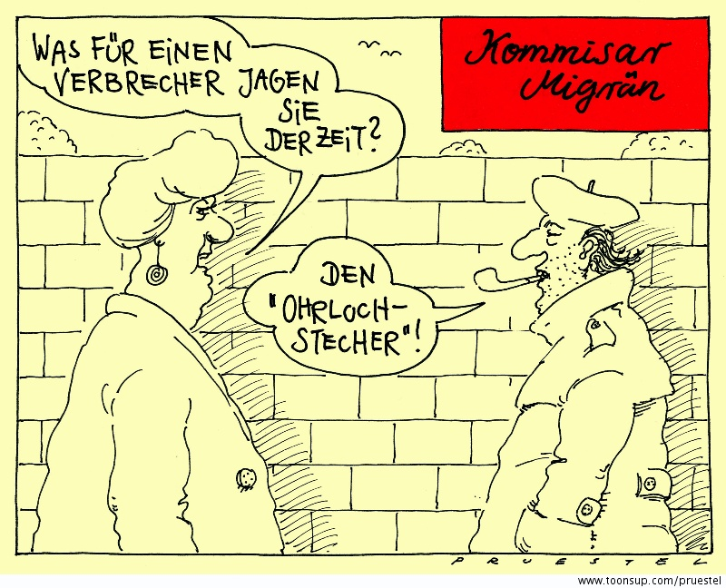 Cartoon: kommissar migrän 1