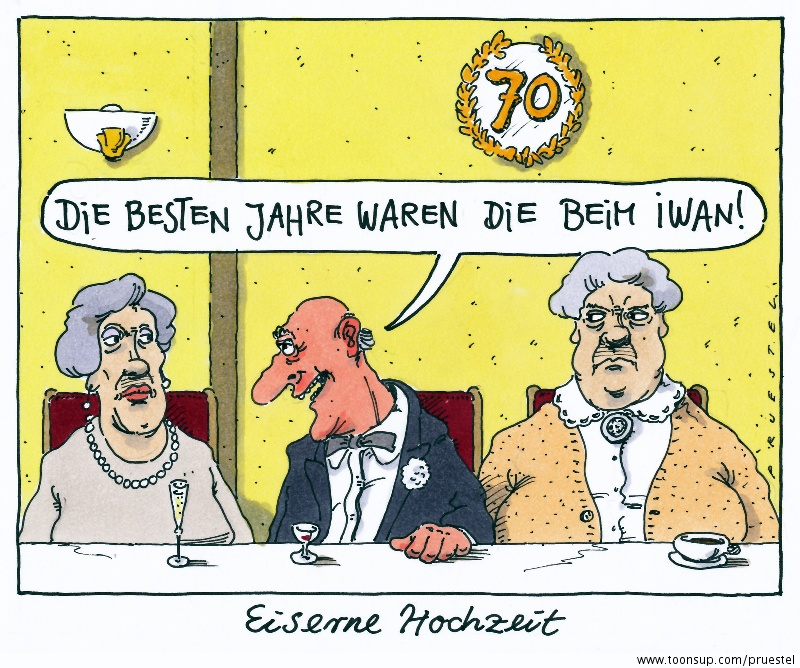Cartoon: eiserne hochzeit 1