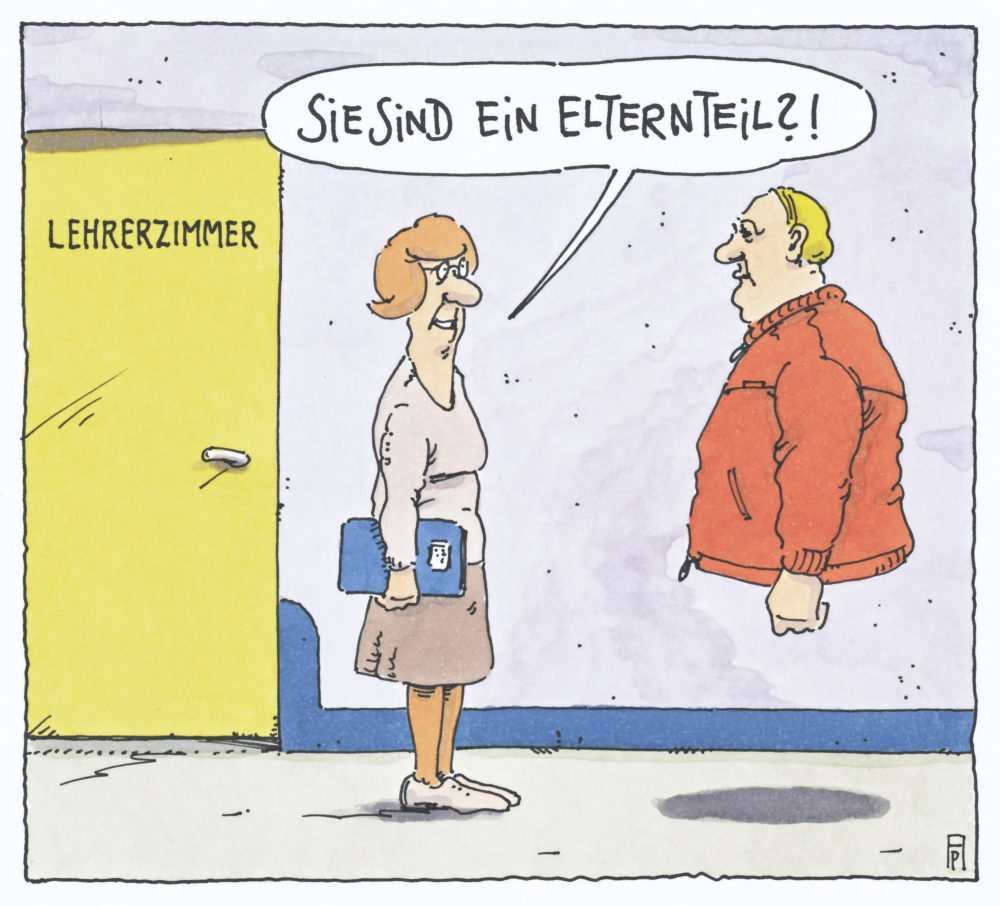 Cartoon: schulbesuch 1