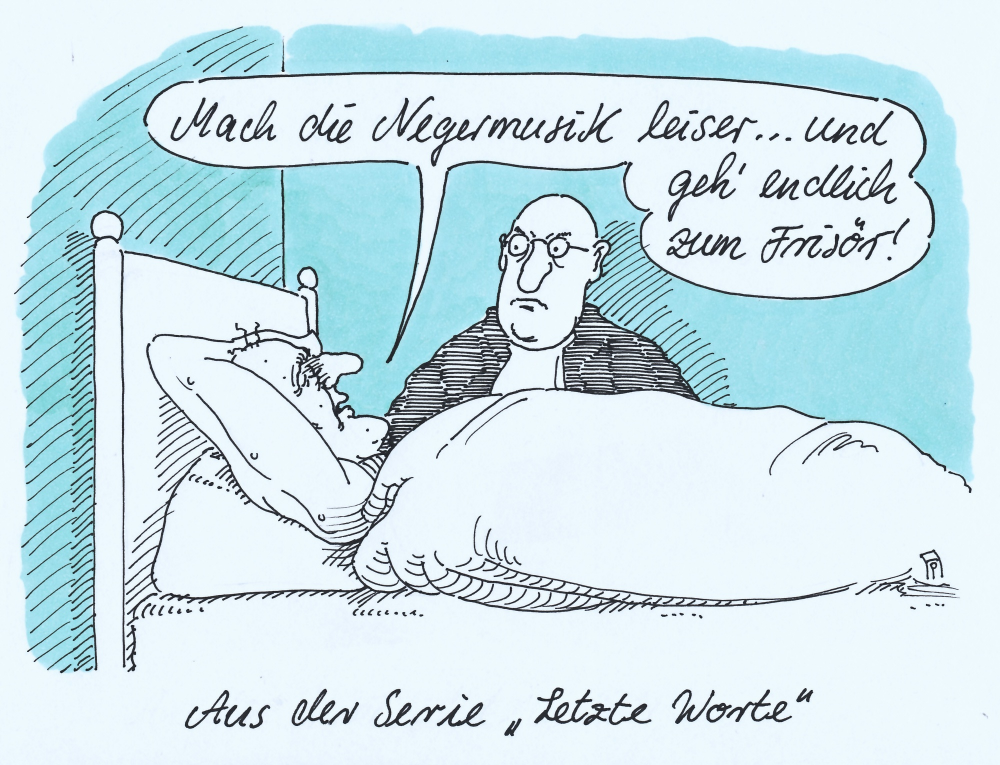 Cartoon: letzte worte 1
